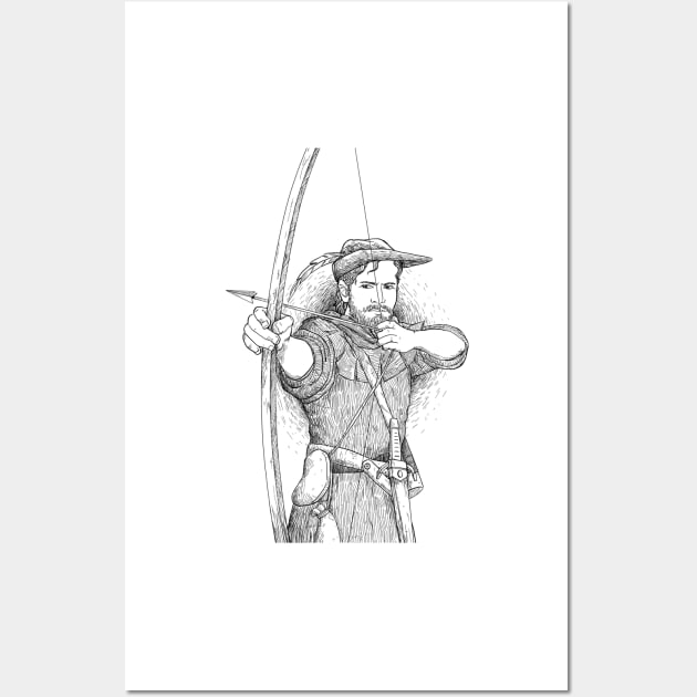 Robin Hood, The Legend: Sketch Wall Art by reynoldjay